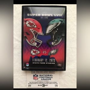 Super Bowl 57 Chiefs vs Eagles Official Dueling Helmets 3D BlocKart ✅